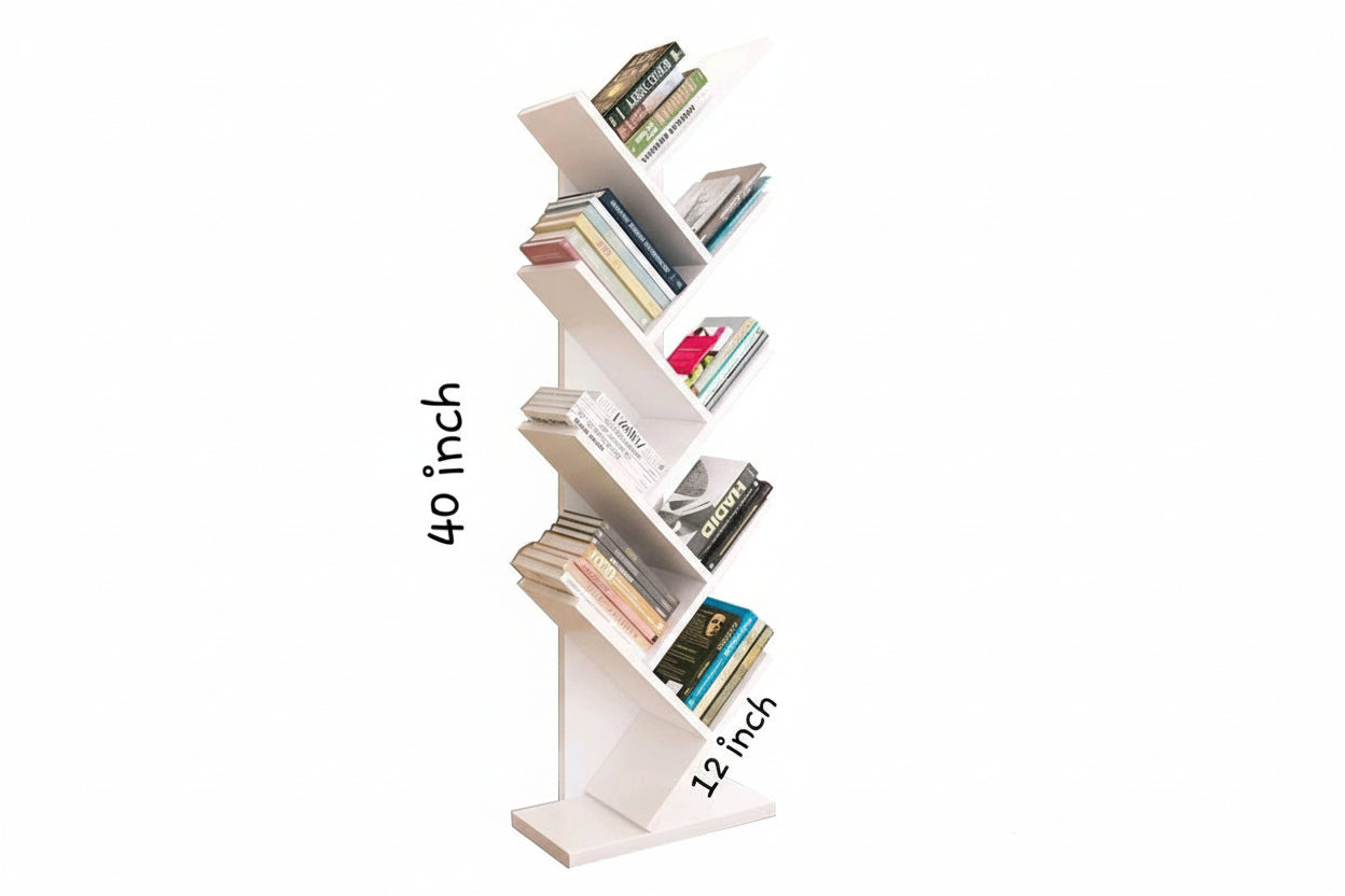 PREMIUM WOODEN ZIGZAG BOOKSHELF