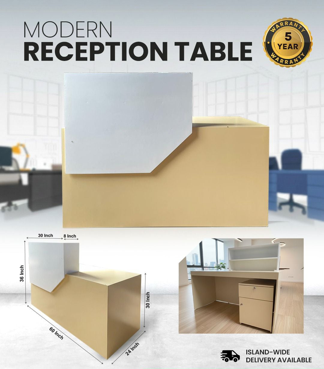 MODERN RECEPTION TABLE